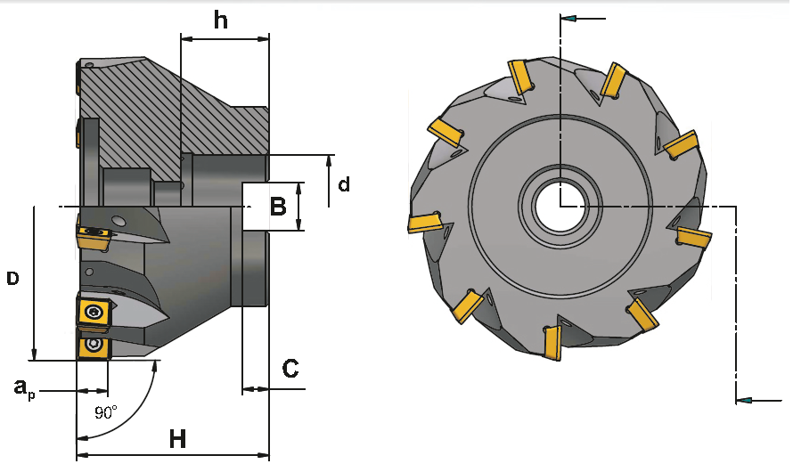 R616.21-125 SD12 nástrčná fréza